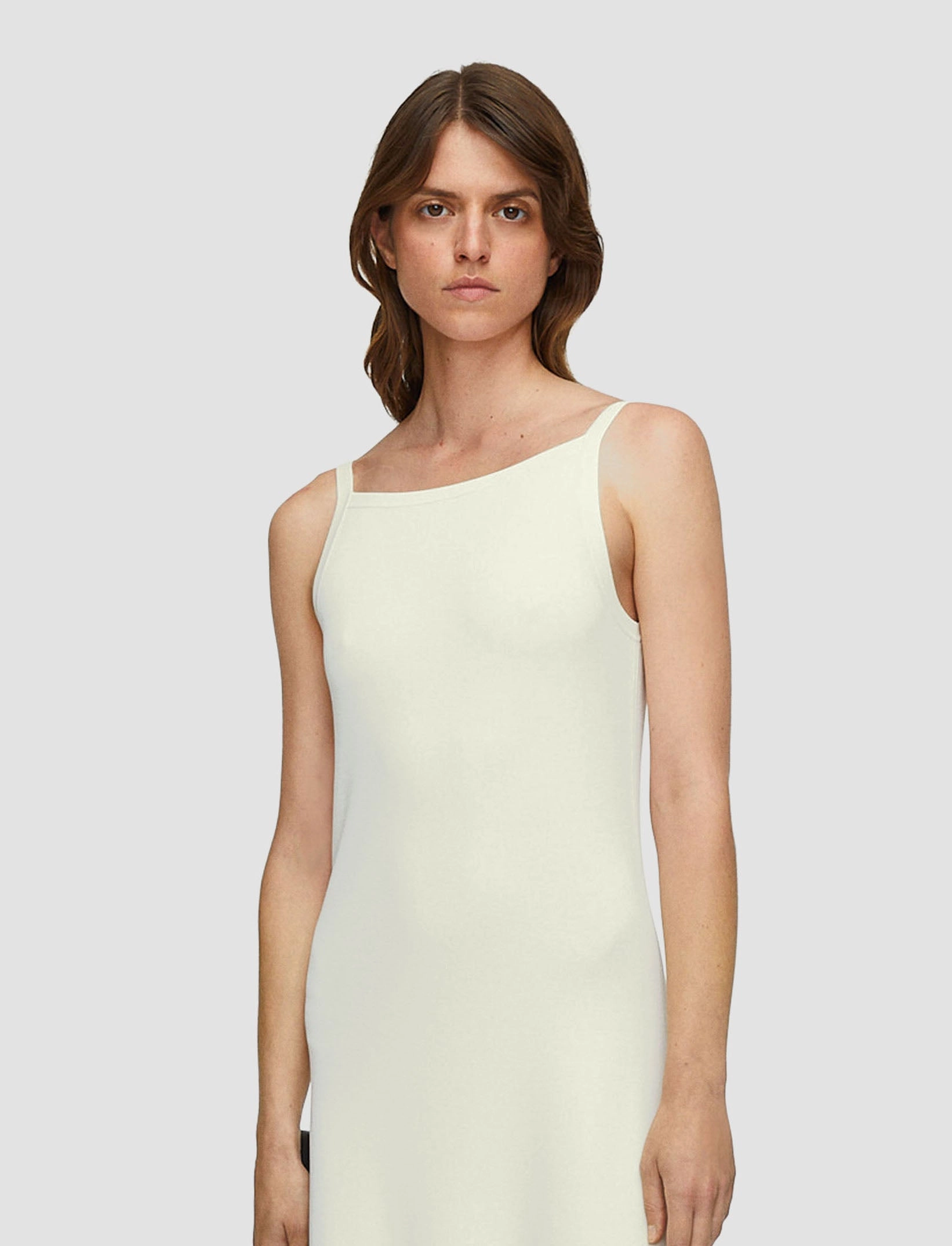 Shimmer-Finish Light Rhythm Viscose Knit Stretch Dress