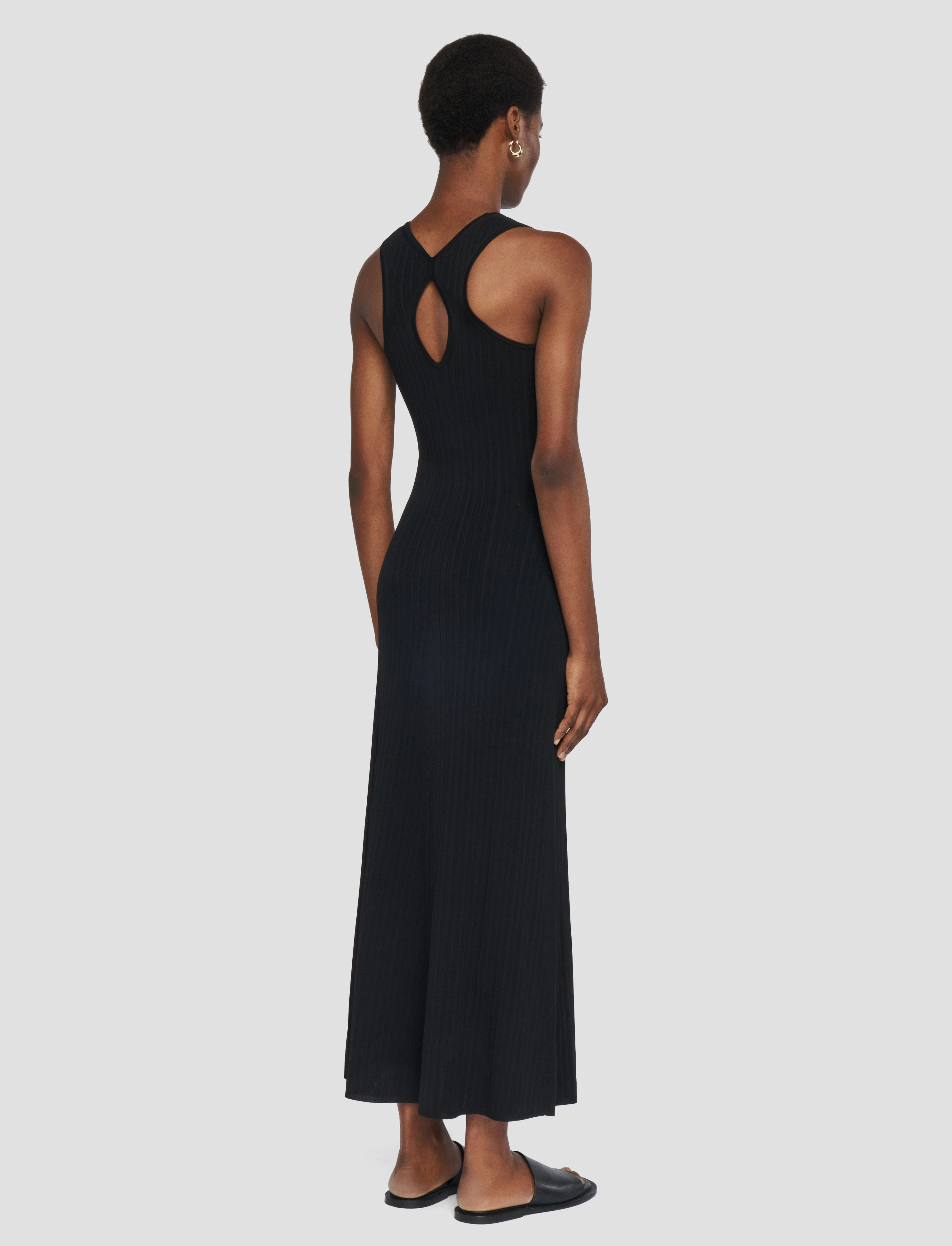 AntiStaticMaterial Viscose Rib Knit Dress