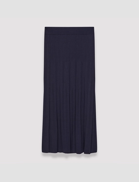 Viscose Rib Knit Skirt Soft Finish Hip Skimming
