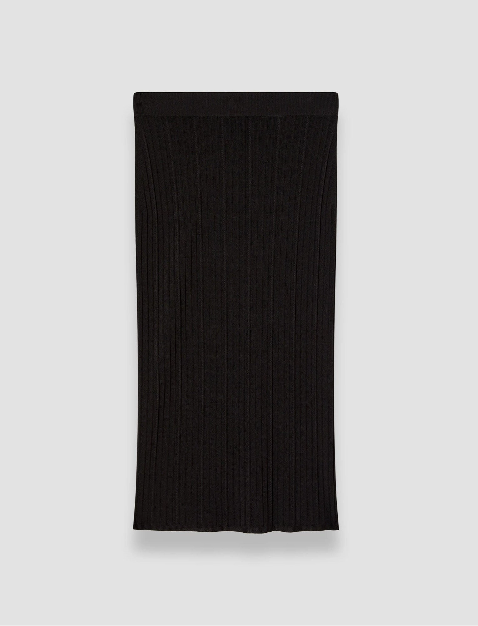 Bold Cut Viscose Rib Knit Skirt