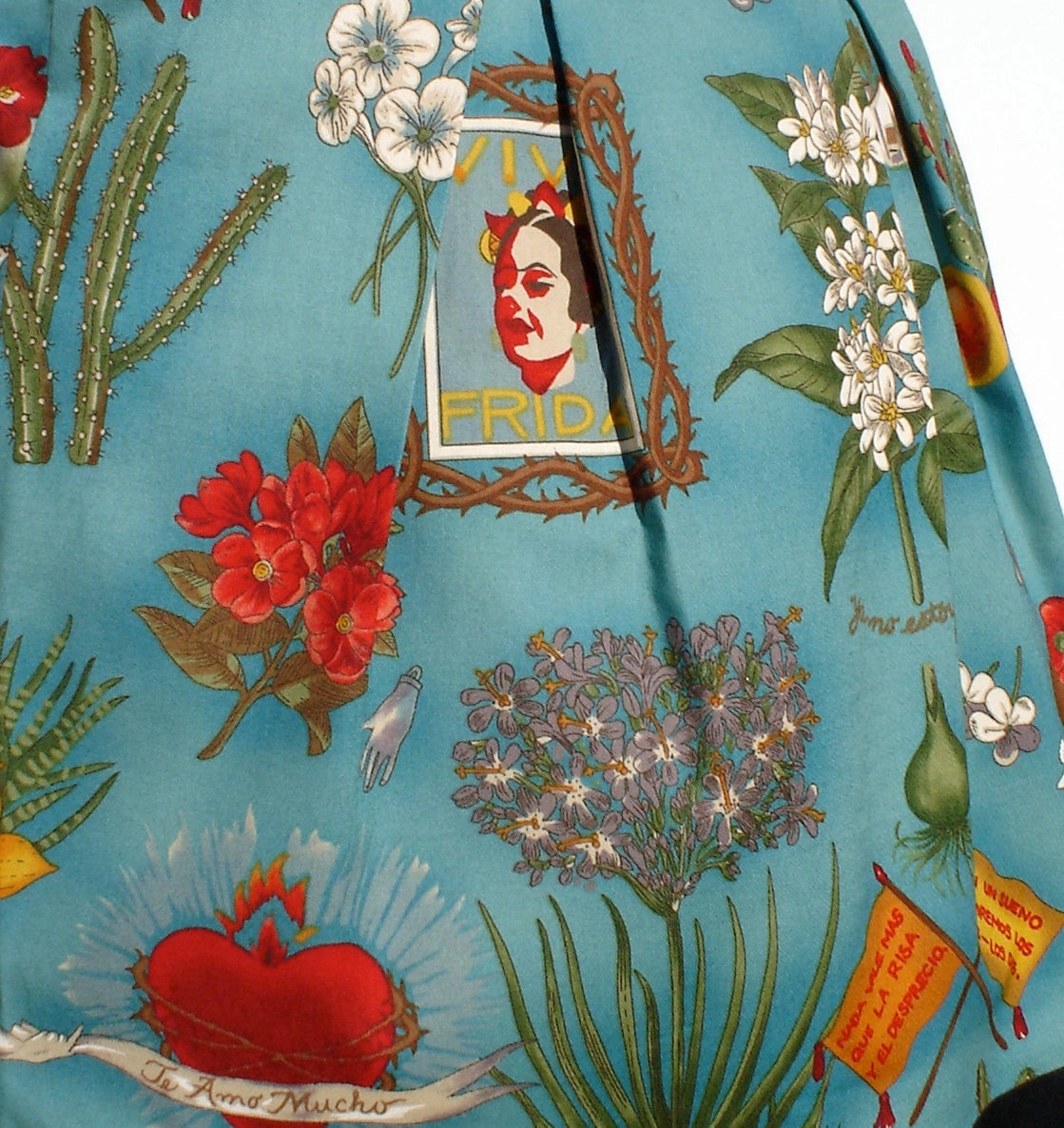 Viva Frida Blue Skirt #S-RS738 Glamorous Appeal Delicate Texture