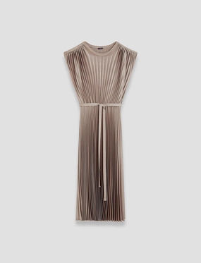 Chic and Cozy Wear Sleek and Simple Volta Knit Weave Pliss?? Dress