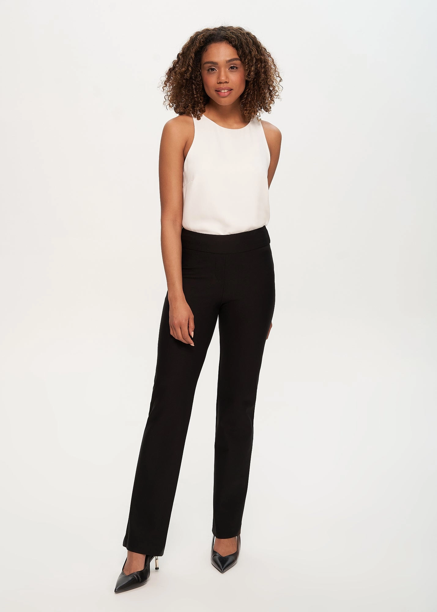 Vintage Wash Cozy Waist Ashley Ponte Wide Leg Pant
