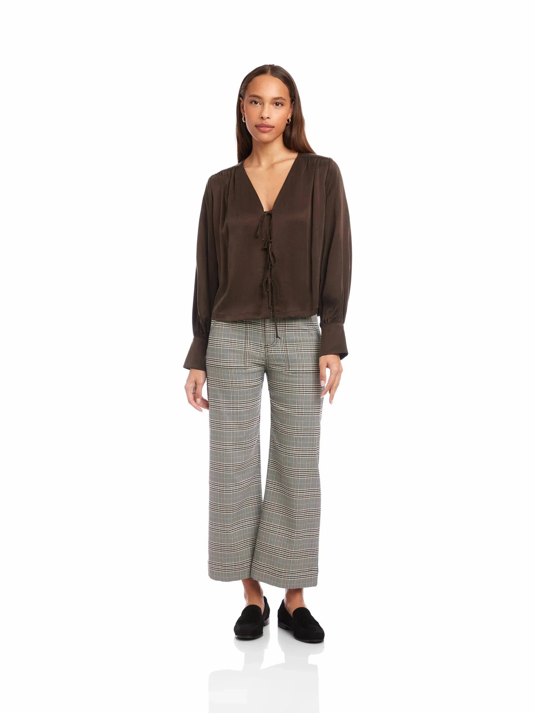Workwear Ellie Bootcut Pants Plaid