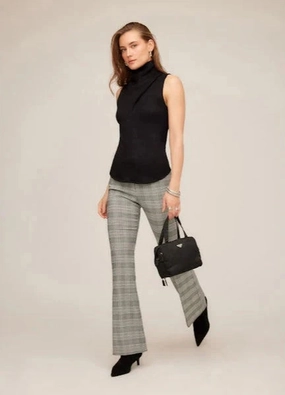 Ellie Bootcut Pants Plaid Breathable Comfort Fit Smart Fit