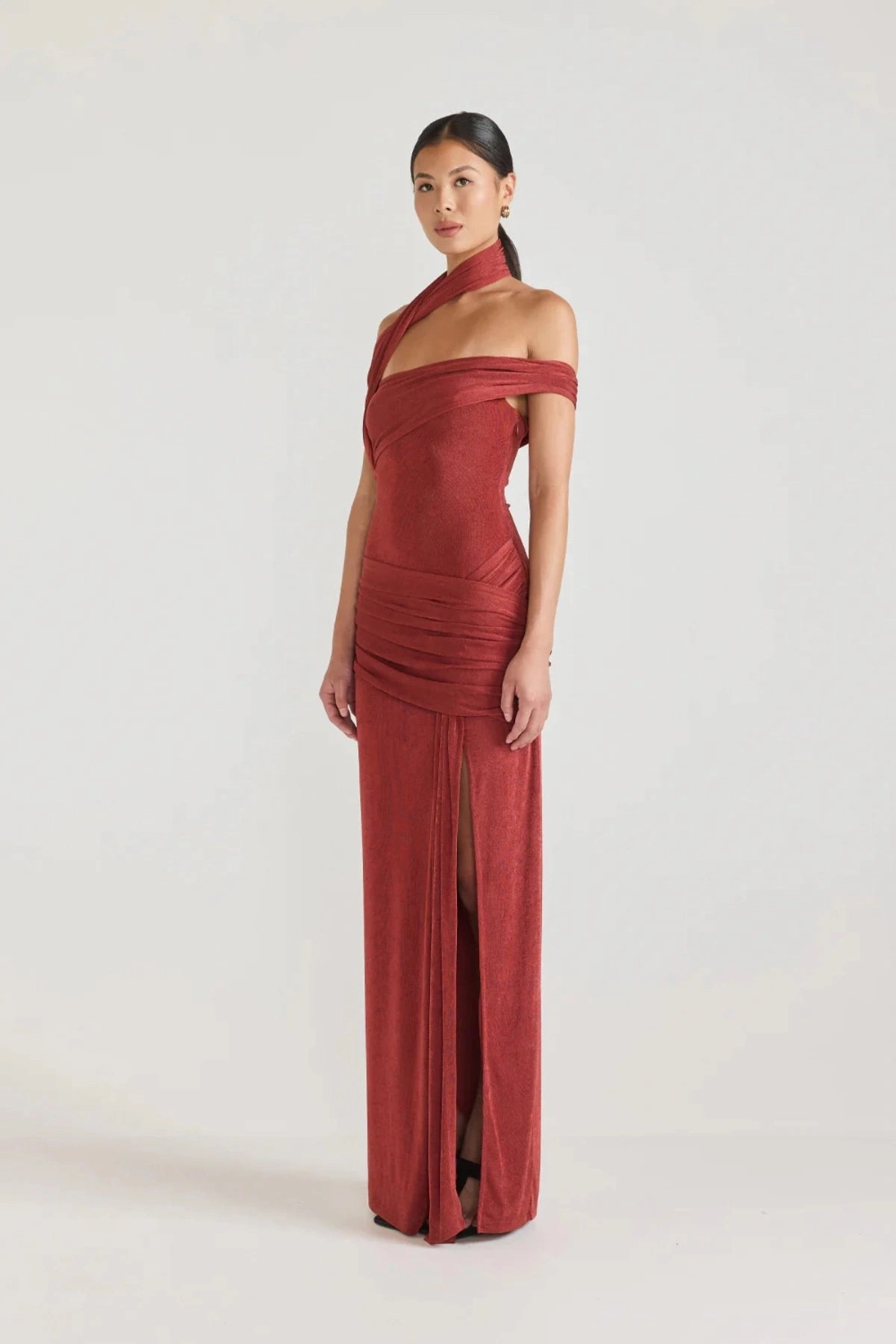 Stylish Design Cozy Design Addonia Dress Sangria