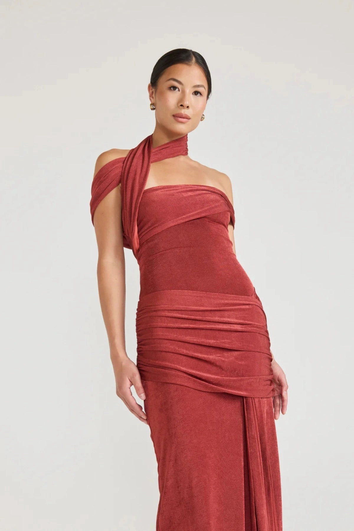 Addonia Dress Sangria Breeze Grace NoiseFreeFabric