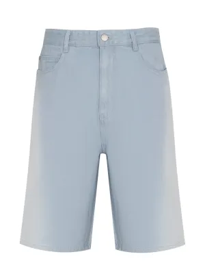 Washed Denim Shorts (Blue)
