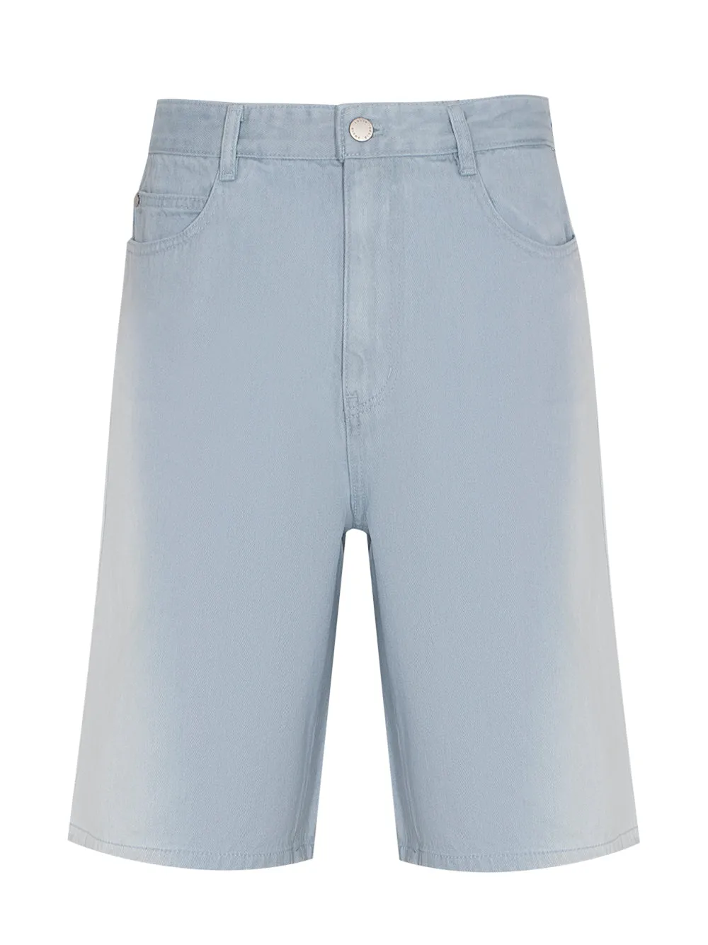 Washed Denim Shorts (Blue)