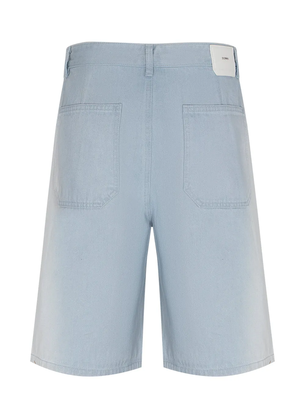 Washed Denim Shorts (Blue)