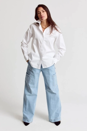 Quick Release Fasteners HeatRegulating The Boyfriend Shirt White
