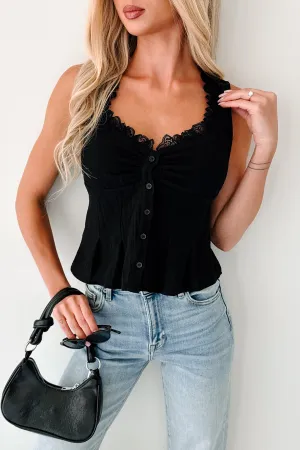 Midweight Four Way Stretch Antimicrobial Treatment Chasing Constellations Button Up Tank Top (Black)