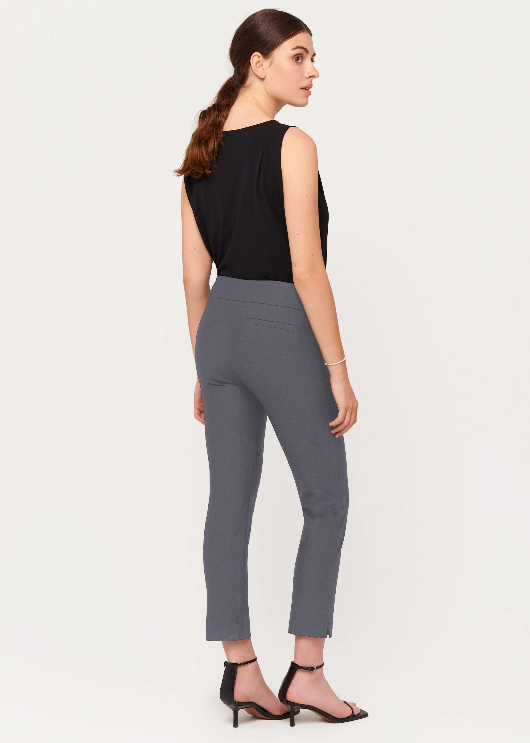 Marlie Ponte Slate Grey Pant Smart Look Multi-Purpose Wear