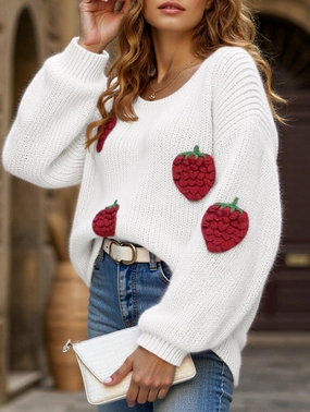 Non Chafe Armholes PlacketDetail Loose Off-the-shoulder Sweater with Bell Sleeves