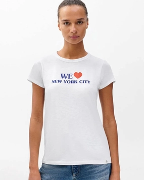 Breathable Lining Double Stitched Hems We Heart NYC Tee White