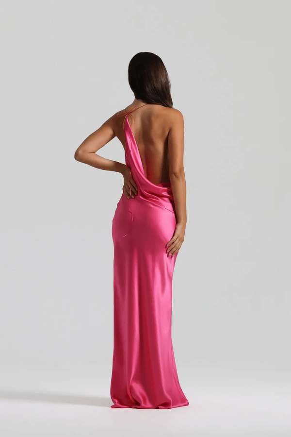 Gabi Gown Neon Pink Soft Profile
