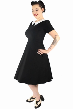 Lounge Cut Wednesday Addams Circle Dress/ Pointy Collar #WED-02