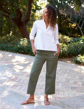 Westport Italian Wide Leg Chino Army Perfect Movement