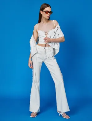 White Jeans Flare