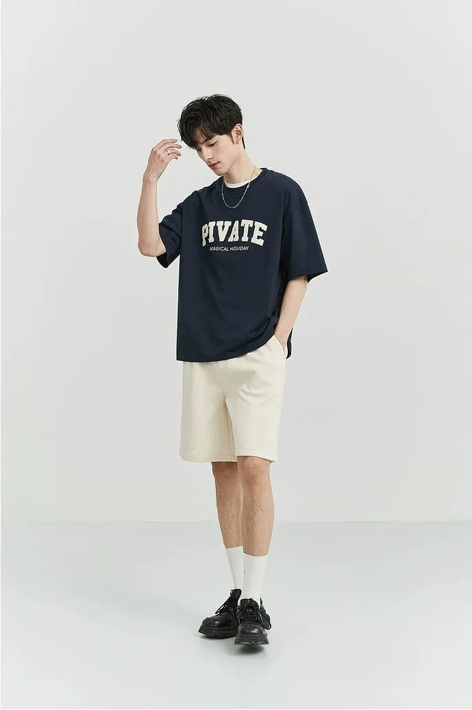 Wide-Leg Button-Detail Pleated Shorts