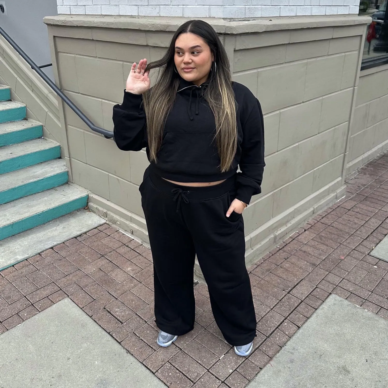 Wide Leg Drawcord Sweatpants