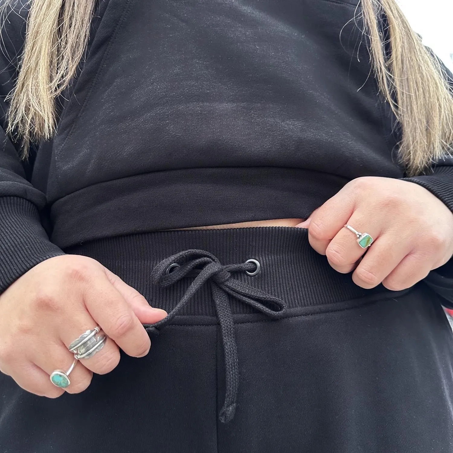 Wide Leg Drawcord Sweatpants