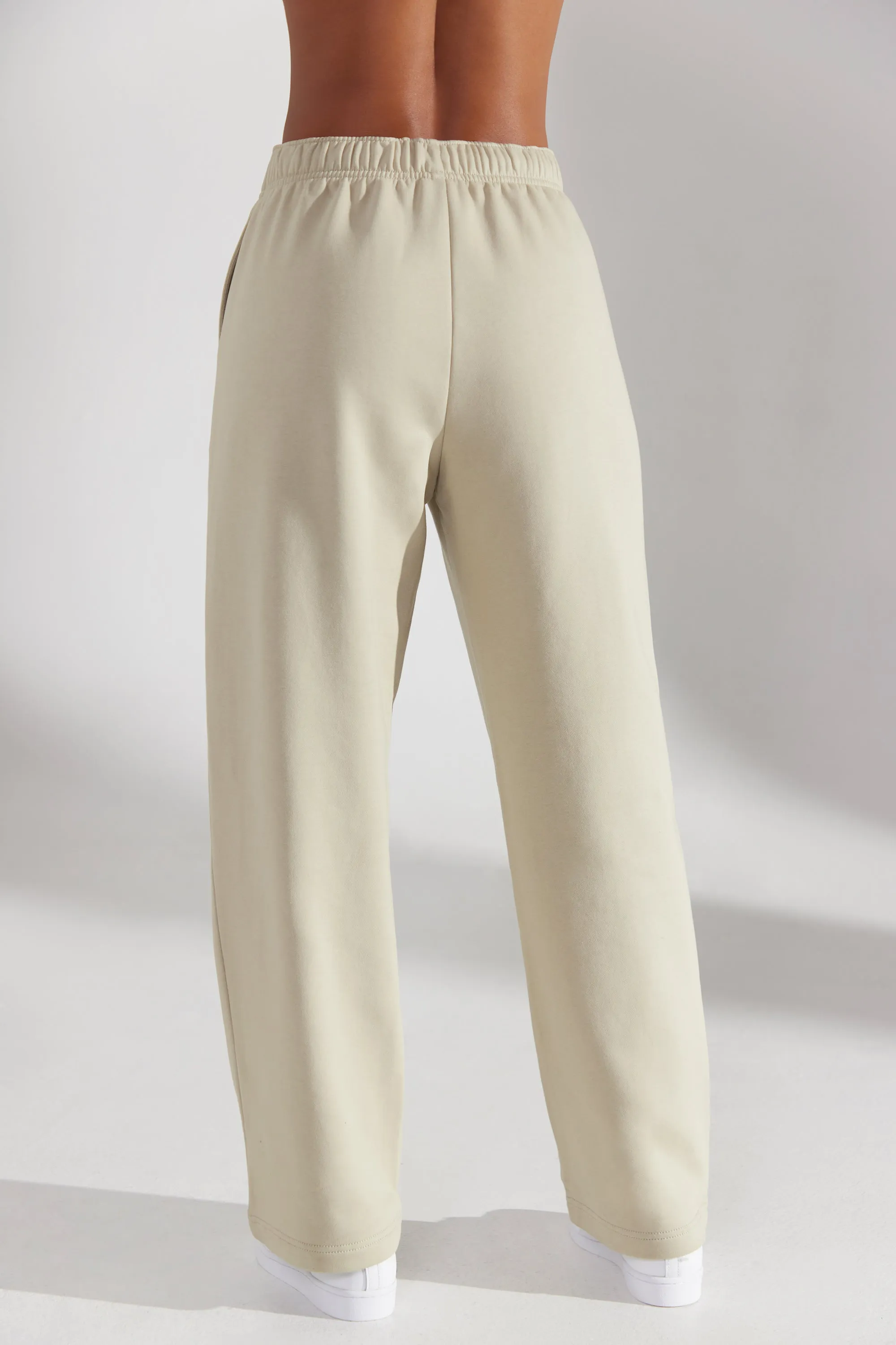 Wide Leg Joggers in Limestone