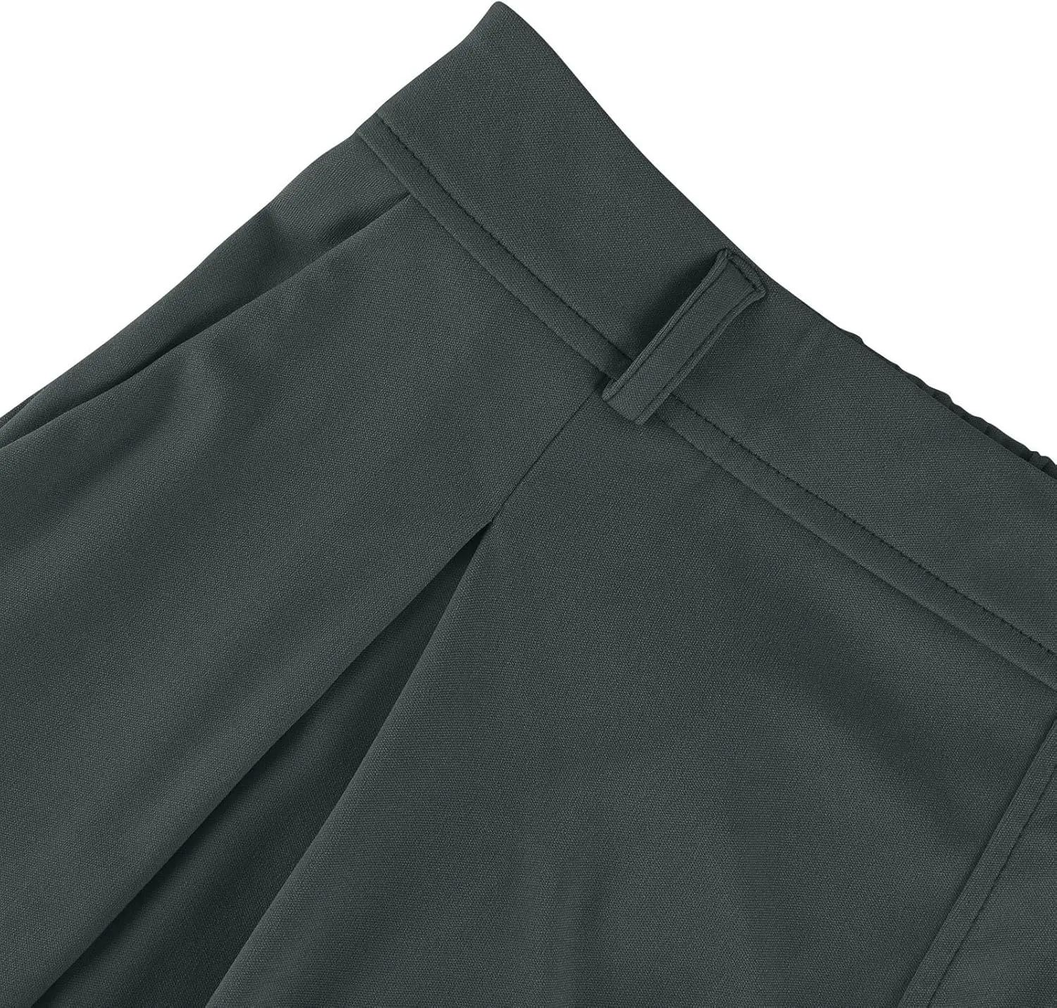 Wide Leg Pants for Women Business Palazzo Pants Lightweight High Waist Button Regular Long Trousers with Pockets