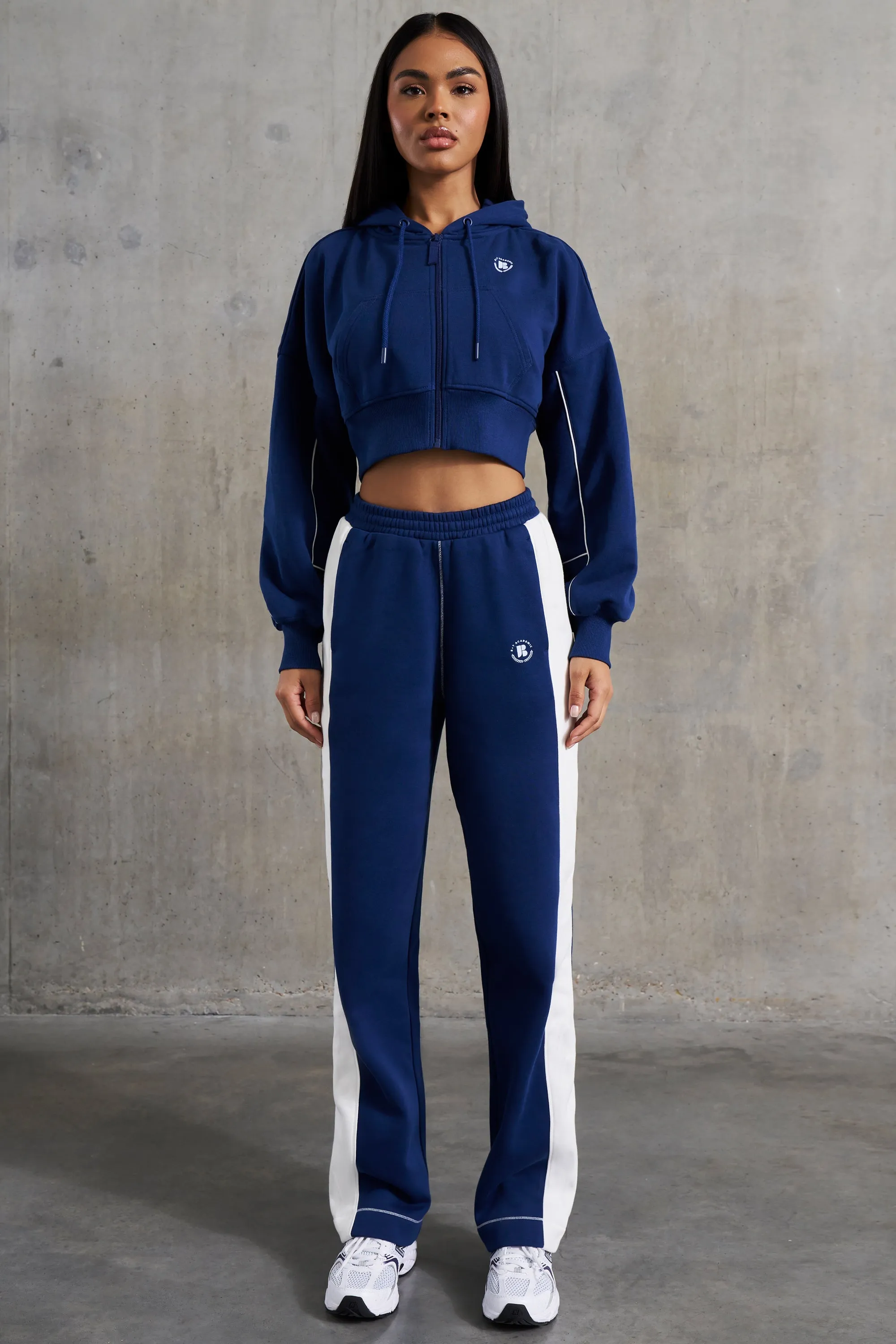 Wide Leg Sweatpants in Navy