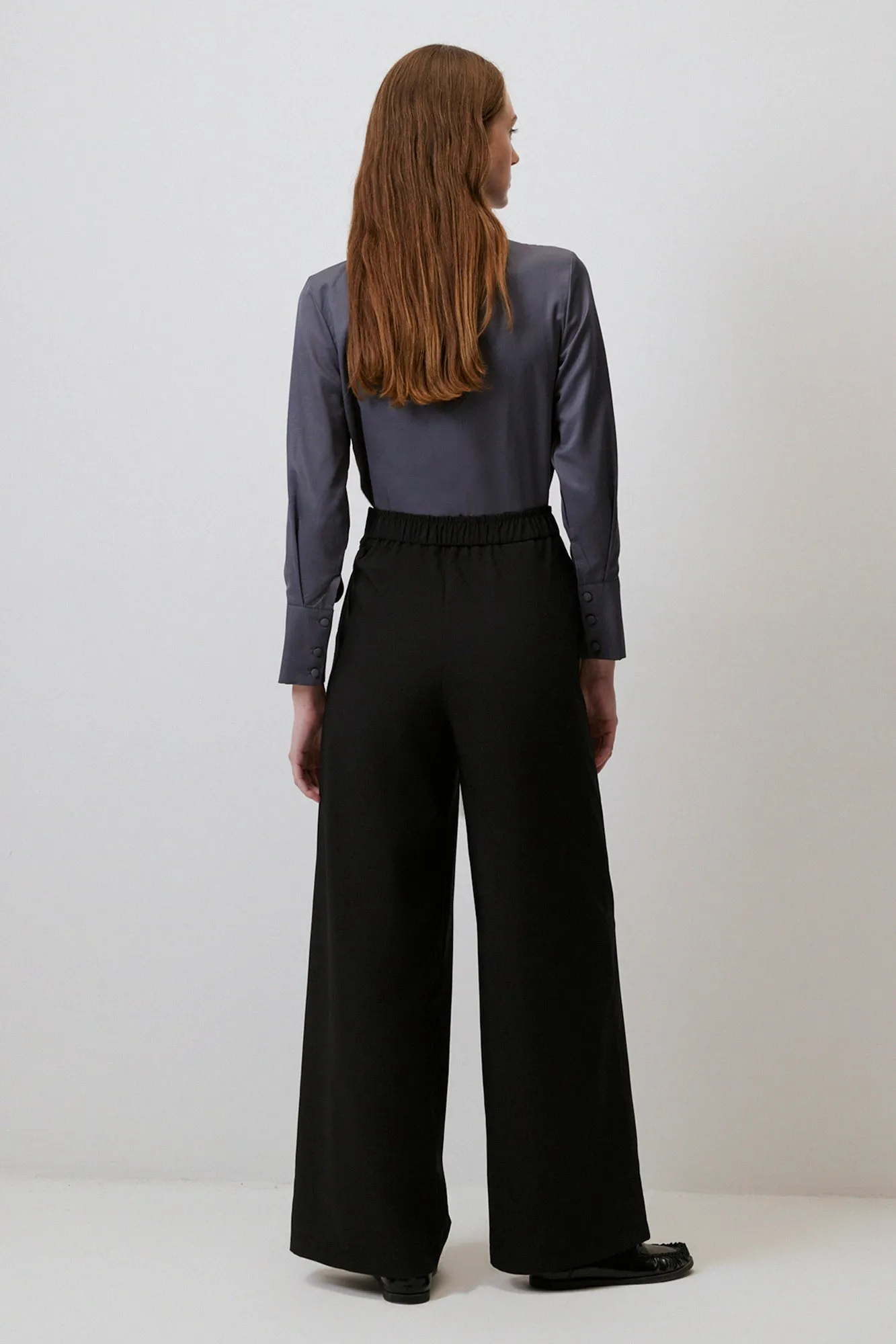 WIDE LEG TROUSERS WITH ELASTIC WAIST