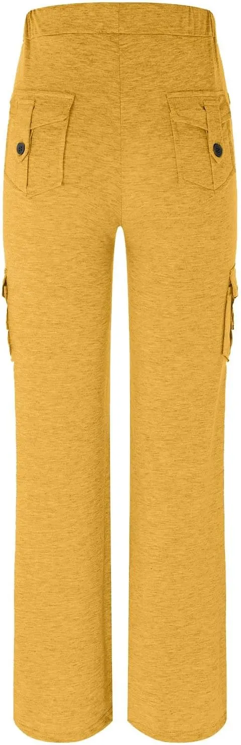 Wide Leg Yoga Pants for Women 2024 Plus Size Casual Stretchy Cargo Sweatpants Lounge Comfy High Waisted Workout Palazzo Pants