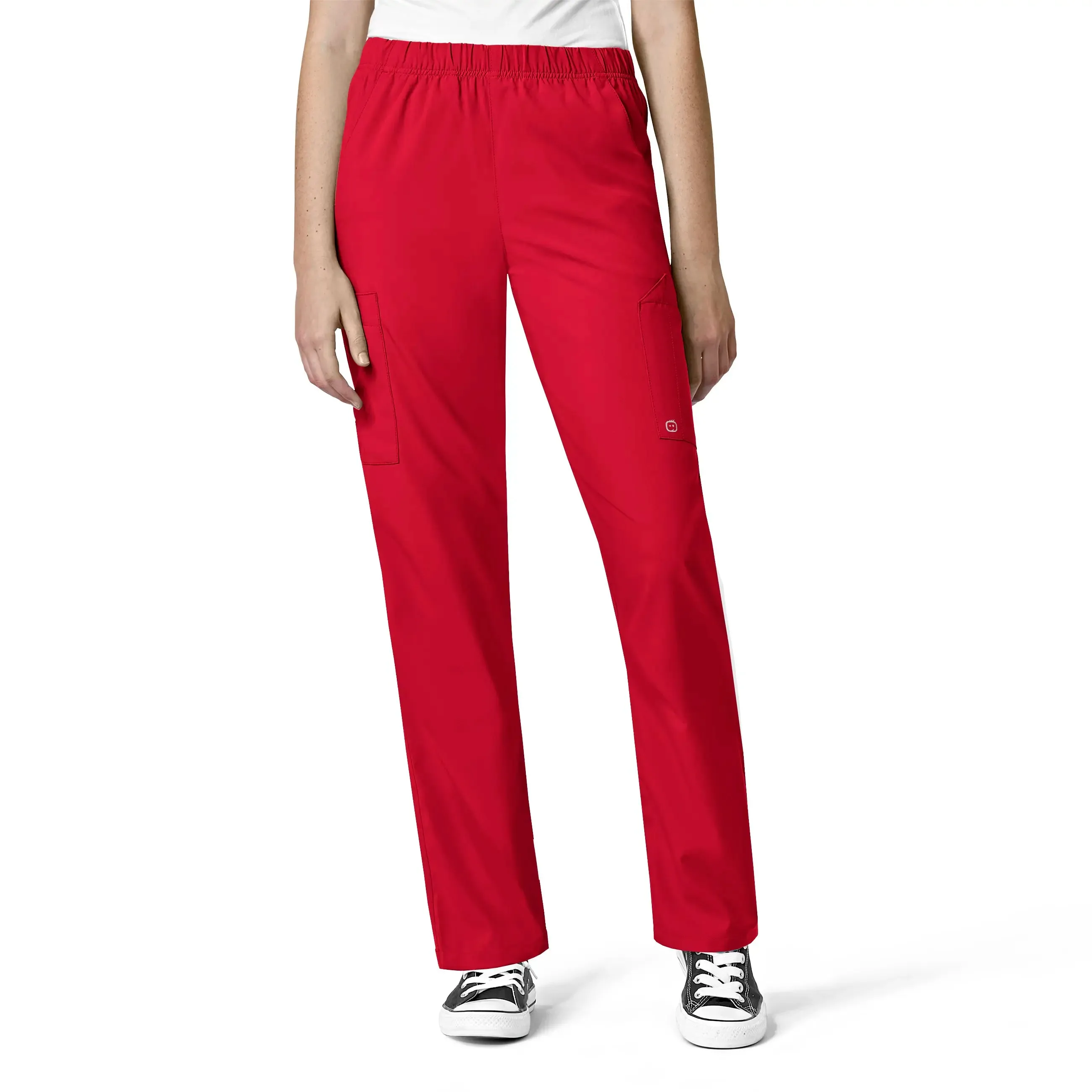 Wink Unisex Multi-Cargo Scrub Pant - Red