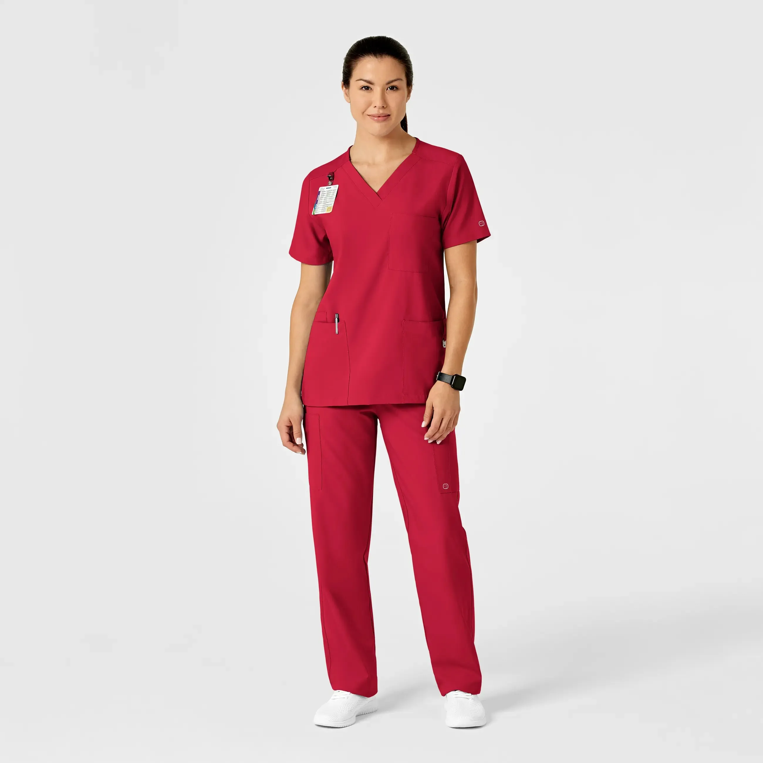 Wink Unisex Multi-Cargo Scrub Pant - Red