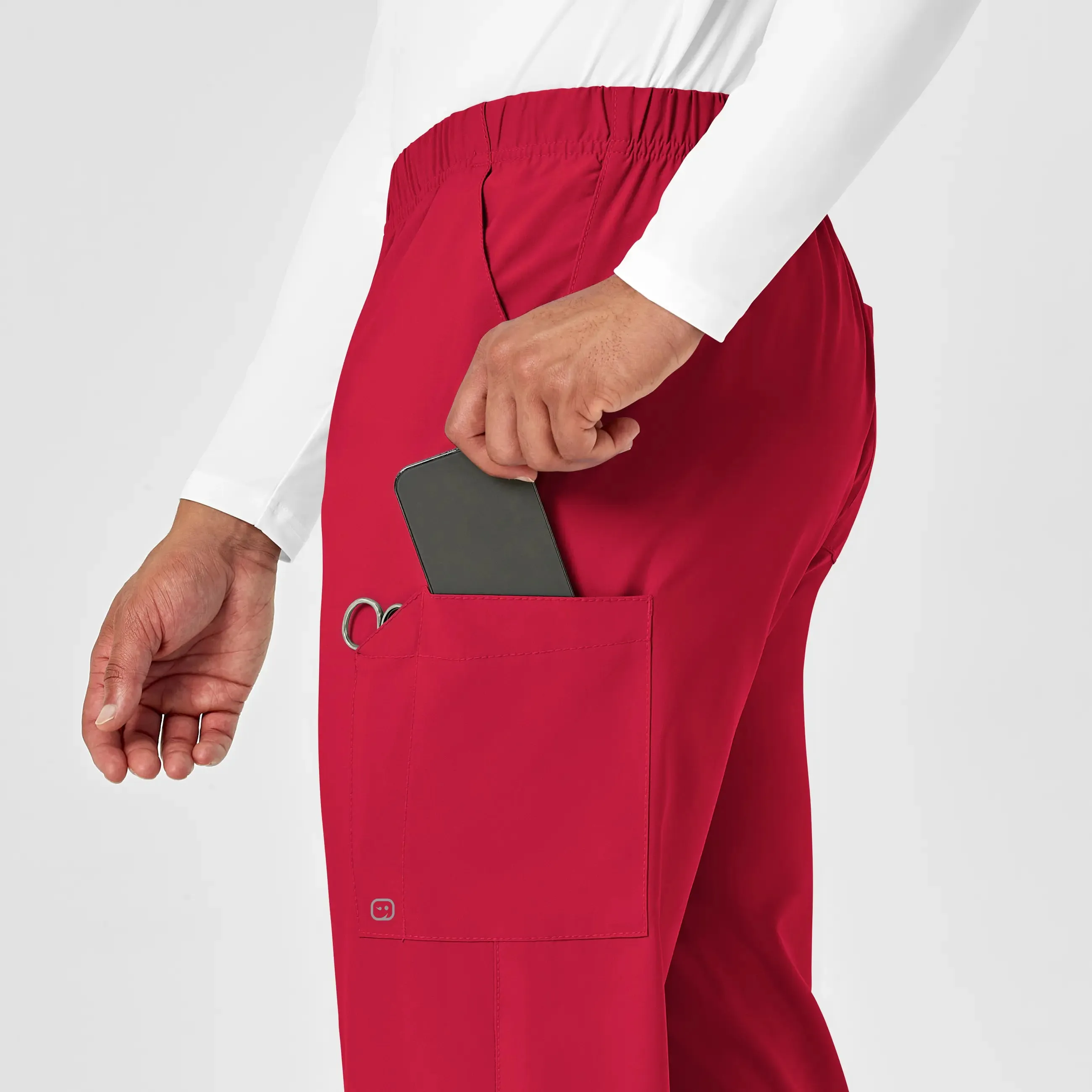 Wink Unisex Multi-Cargo Scrub Pant - Red