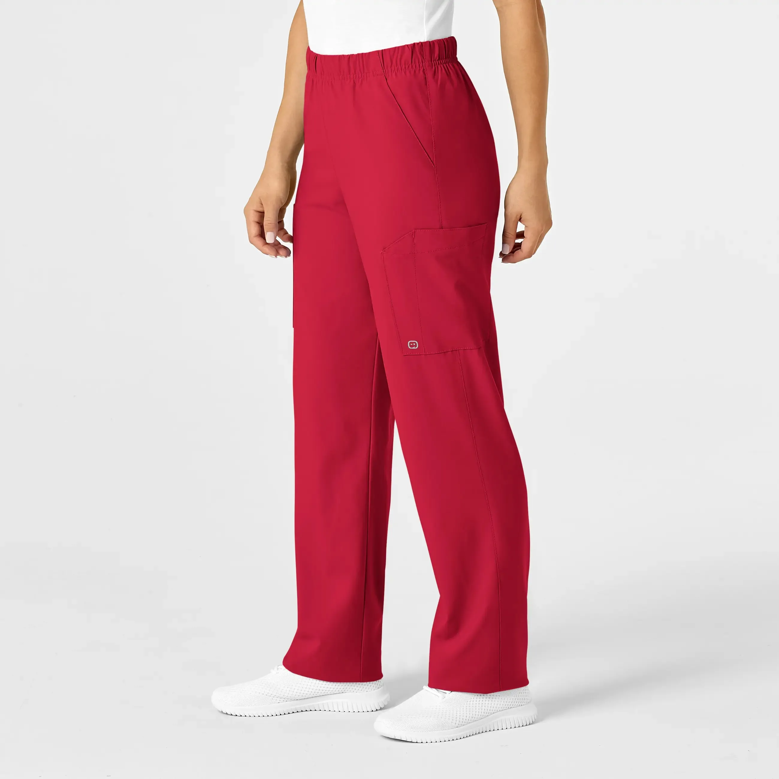 Wink Unisex Multi-Cargo Scrub Pant - Red