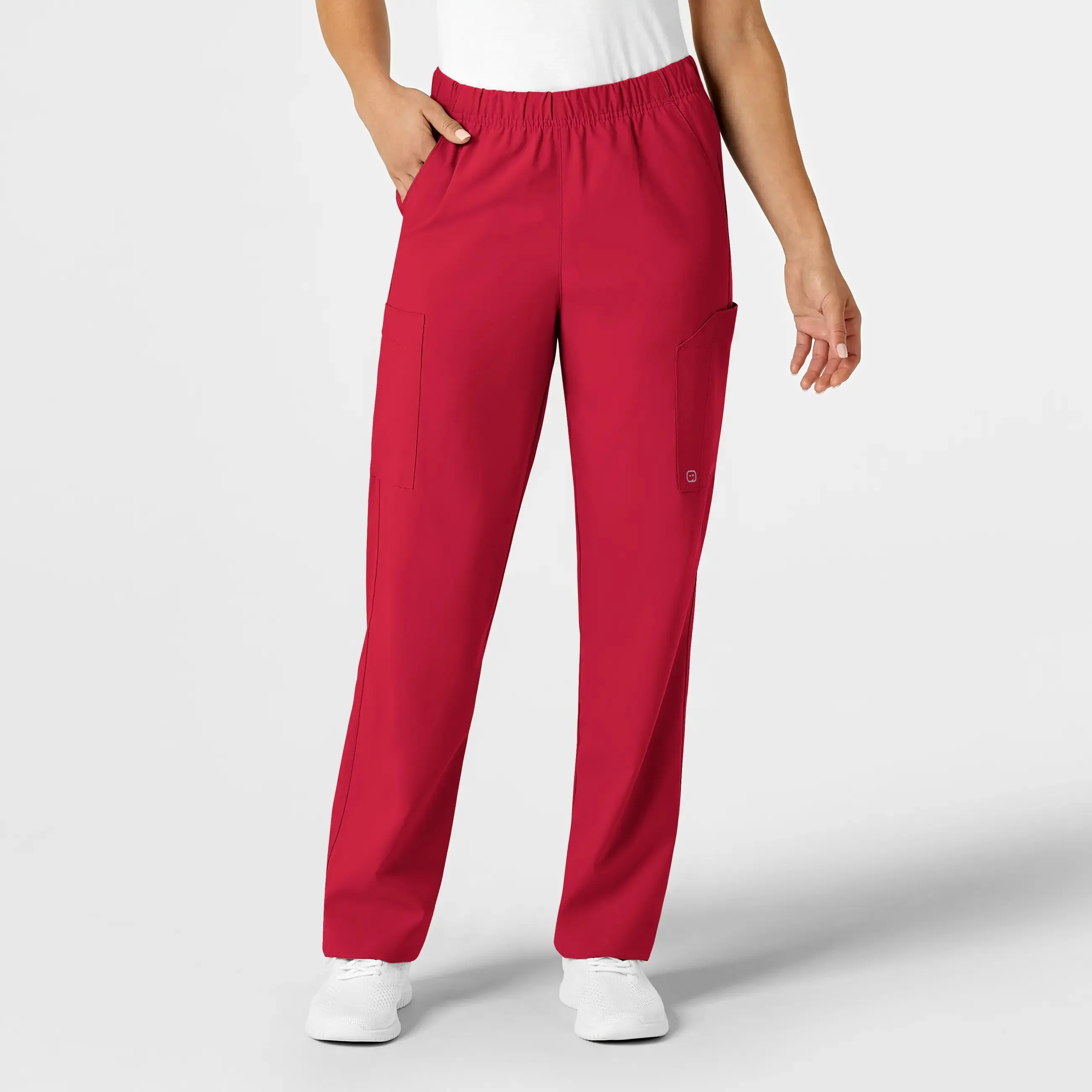 Wink Unisex Multi-Cargo Scrub Pant - Red