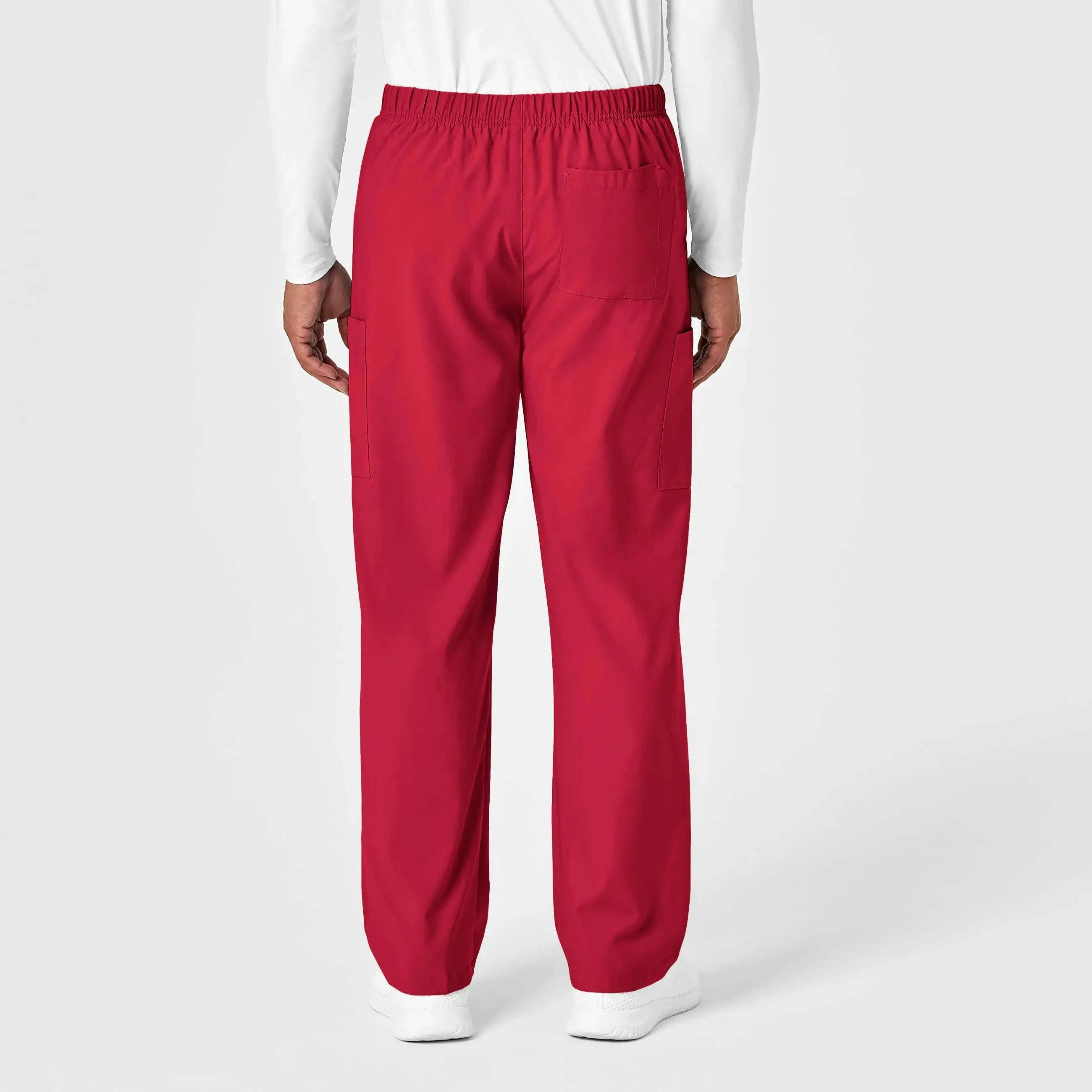 Wink Unisex Multi-Cargo Scrub Pant - Red