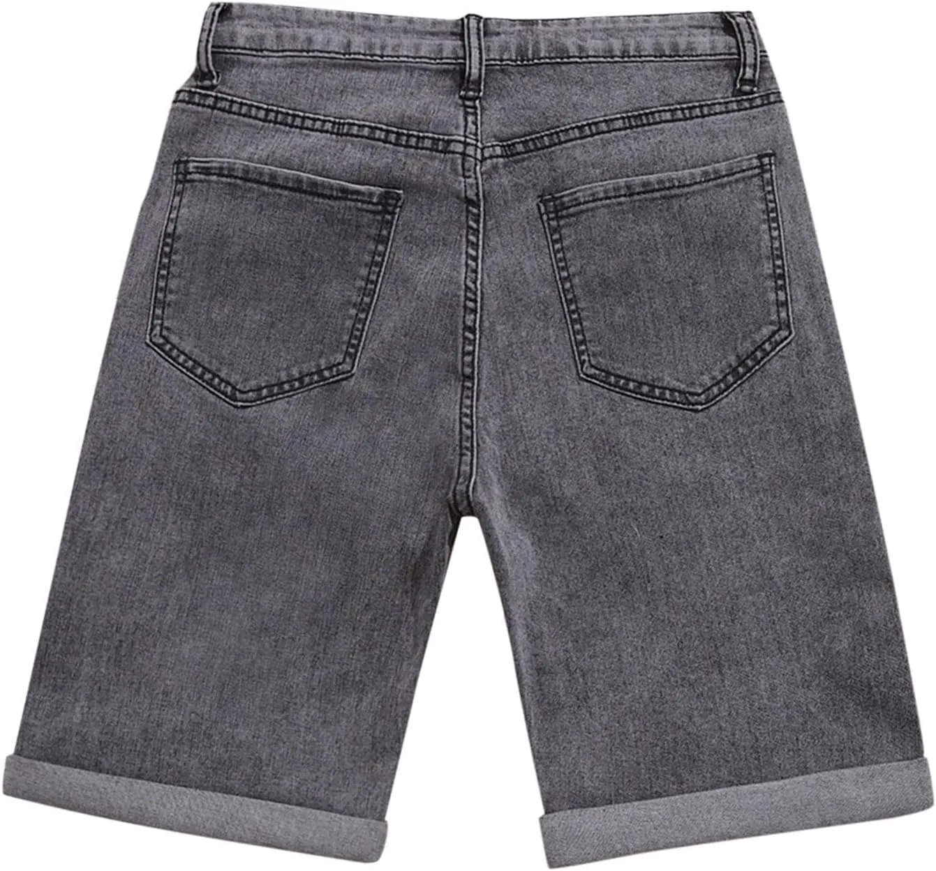 Women Casual High Waisted Denim Shorts Frayed Raw Hem Ripped Jeans Shorts Distressed Sexy Mini Denim Shorts Bermuda Shorts
