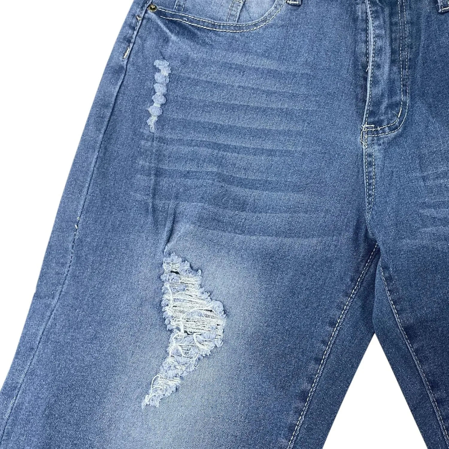 Women Casual High Waisted Denim Shorts Frayed Raw Hem Ripped Jeans Shorts Distressed Sexy Mini Denim Shorts Bermuda Shorts