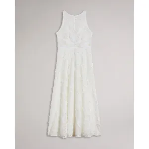 Women Wmd-Ullaa-Sleeveless Midi Dress With Contrast Detail - White