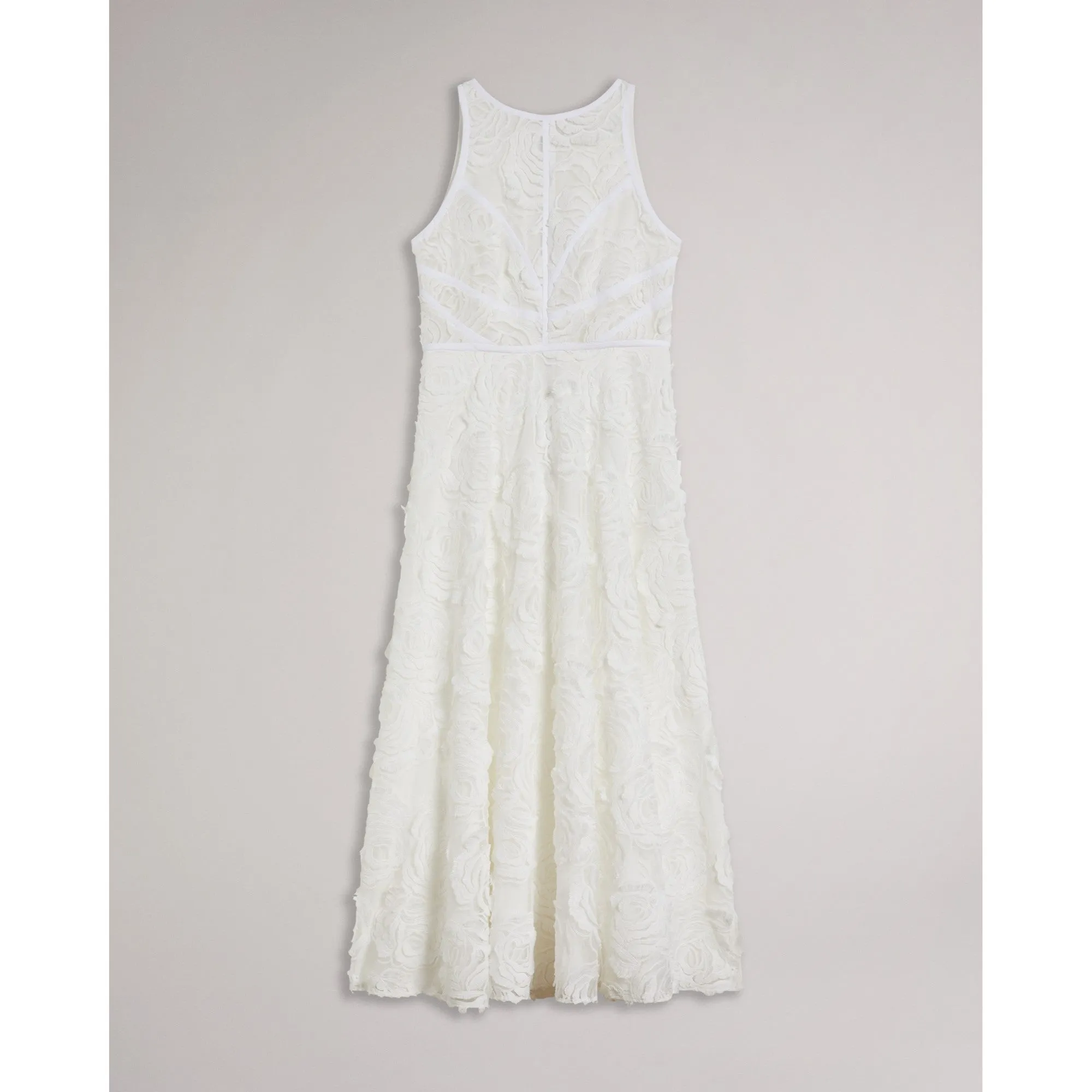 Women Wmd-Ullaa-Sleeveless Midi Dress With Contrast Detail - White