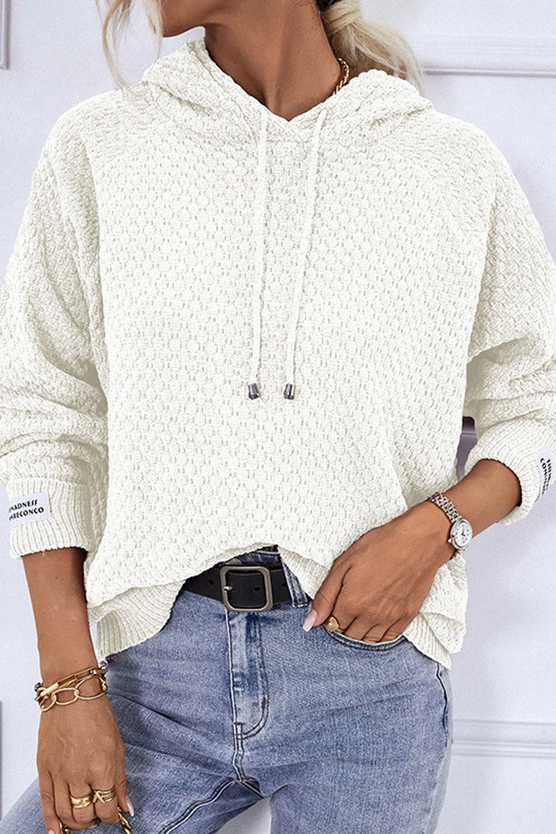 Regular Fit WOMEN FISHERMAN KNITTED HOODIE PULLOVER