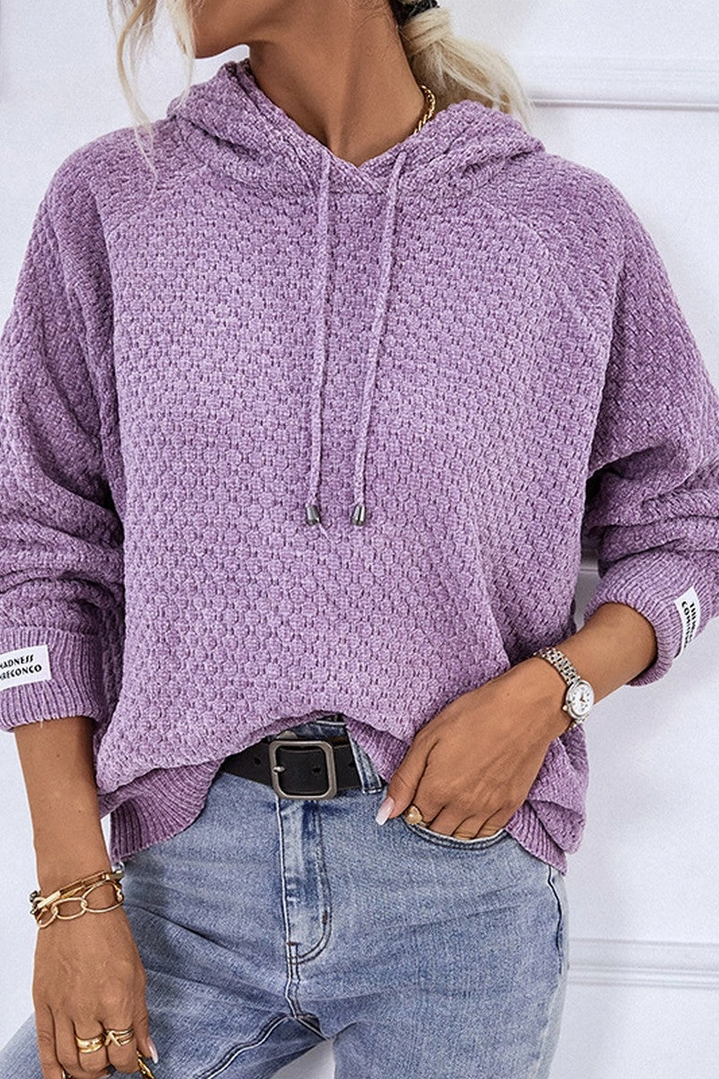 Casual dress WOMEN FISHERMAN KNITTED HOODIE PULLOVER