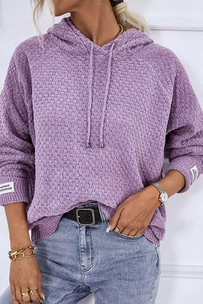 WOMEN FISHERMAN KNITTED HOODIE PULLOVER AntiStaticFabric