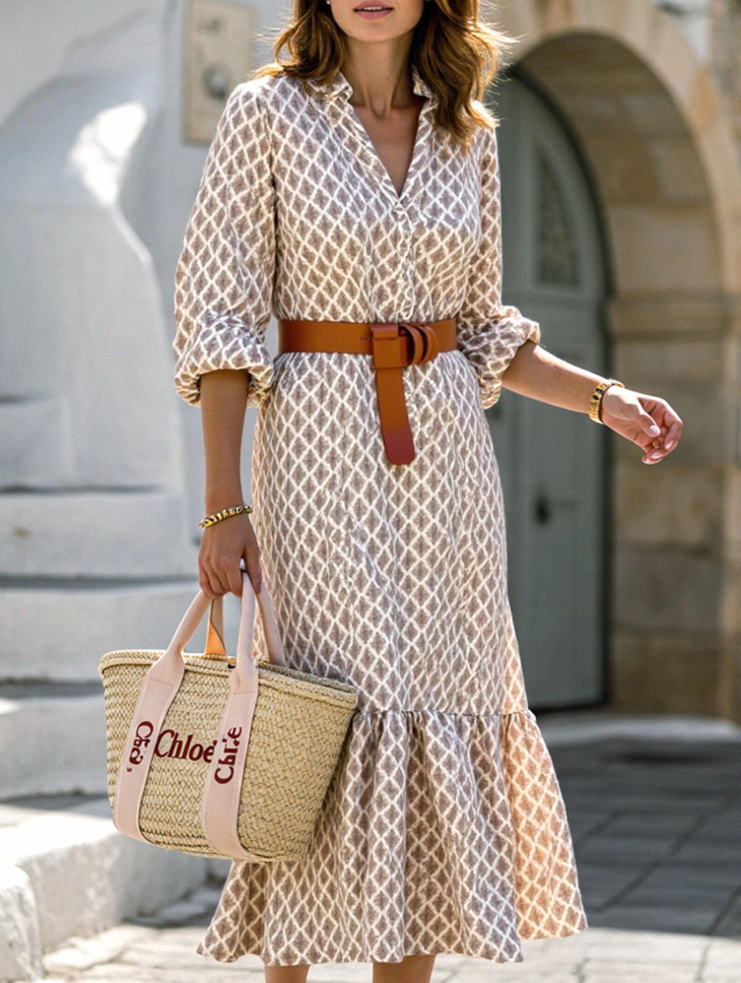 Women??s Patterned Button Down Long Dress | Casual Chic Maxi Shirt Dress Social Charm Low Maintenance