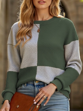 Women's round neck textured hoodie Tagless Comfort Odor Resistant Coating