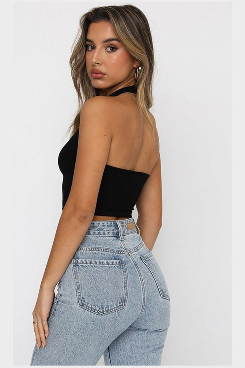 Minimalist Styling WOMEN SEXY BACKLESS TIGHT CROP TANK TOP