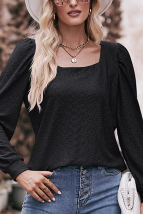 Sweat Absorbing Lining WOMEN U NECK EYELET FITTED CUFF TEE