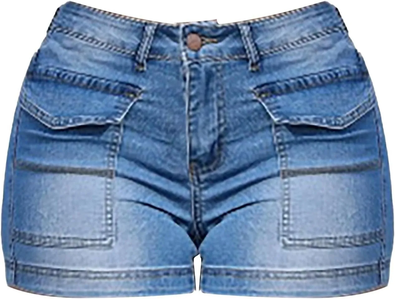 Womens 2024 Y2K Mini Denim Shorts Ripped Stretchy Jeans Shorts Casual Shorts Trendy High-Waisted Cotton Denim Shorts