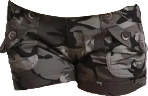Womens Camouflage Jean Shorts Classic High Waisted Denim Shorts Stretch Twill Denim Jeans Casual Shorts